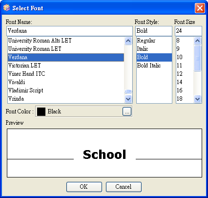 Font Dialog