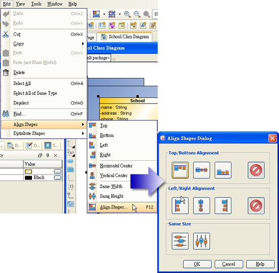 Alignment Menu