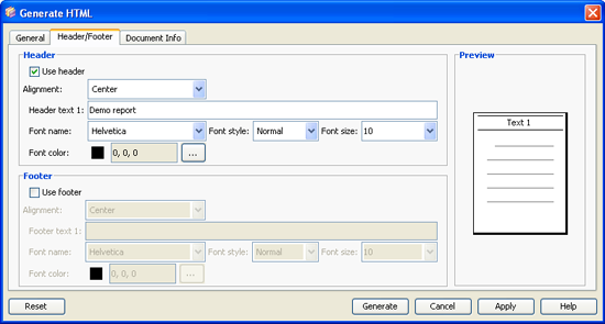 Edit Header and Footer