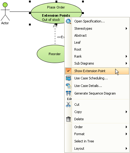 Extension Point Menu