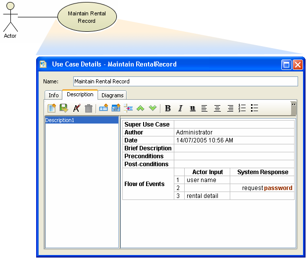 Use Case Details Sample