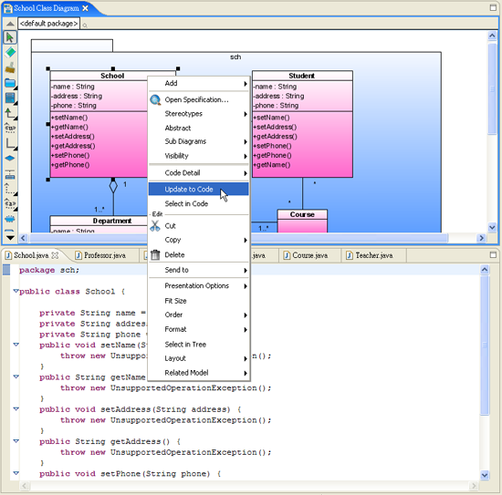 Update Code in SDE for Eclipse/IBM WSAD&reg;