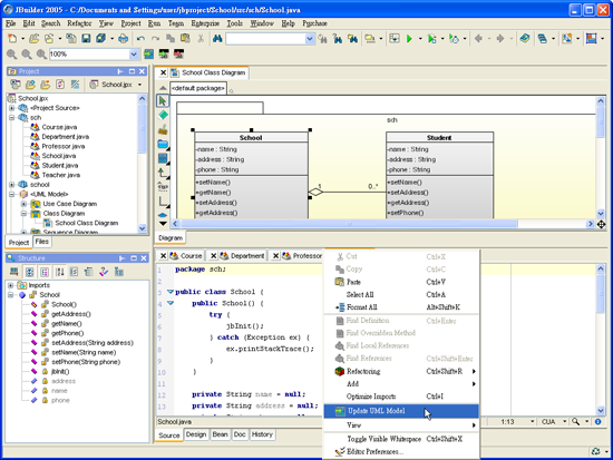 Code Reverse Engineering in SDE for JBuilder&reg;