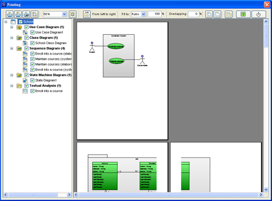 Printing Facility for UML Diagrams in SDE for NetBeans/Sun™ ONE