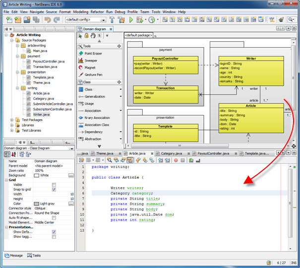 visual paradigm netbeans class diagram