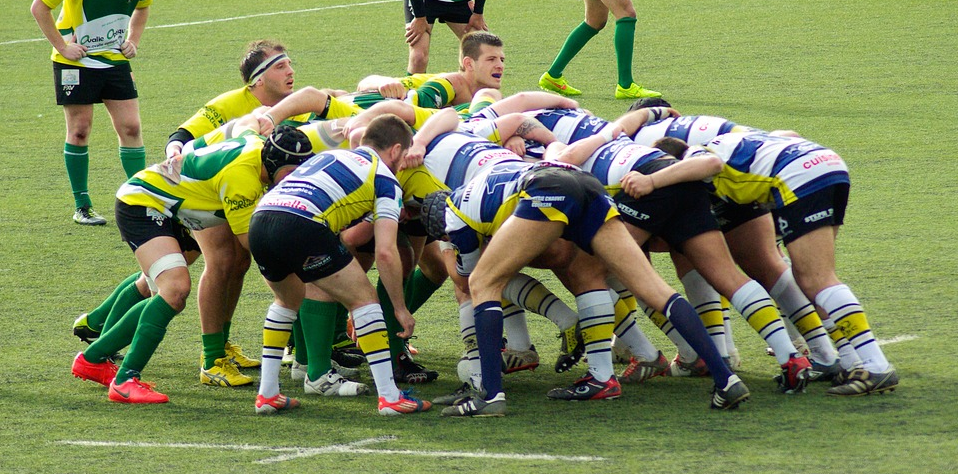 Scrummage in Rugby
