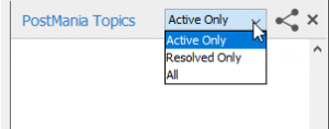 PostMania topics panel filter