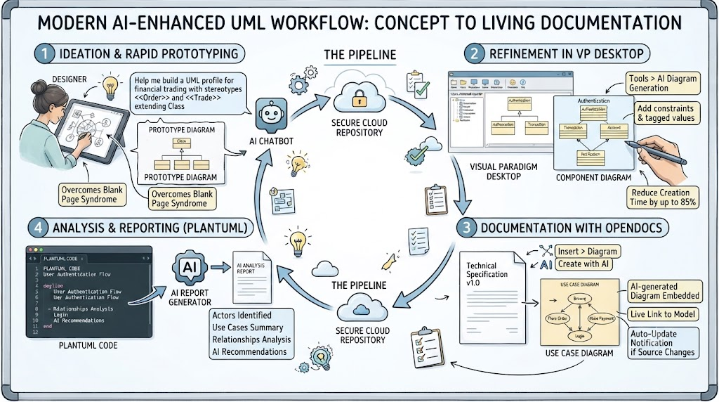 A Comprehensive Guide to UML Modeling with Visual Paradigm, AI, and OpenDocs