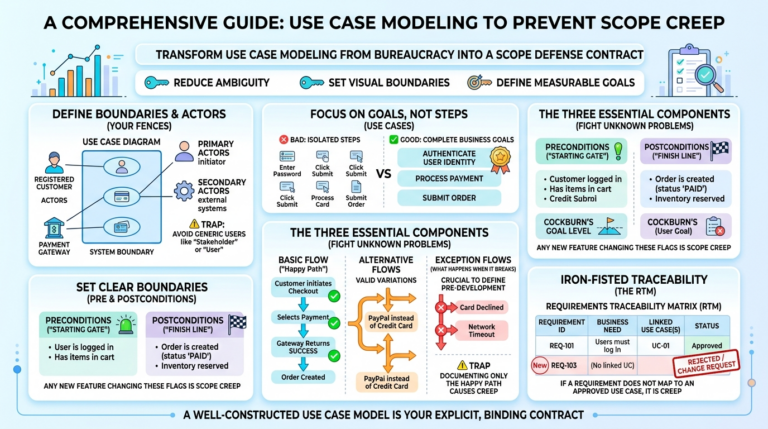 A Comprehensive Guide to Use Case Modeling for Avoiding Scope Creep