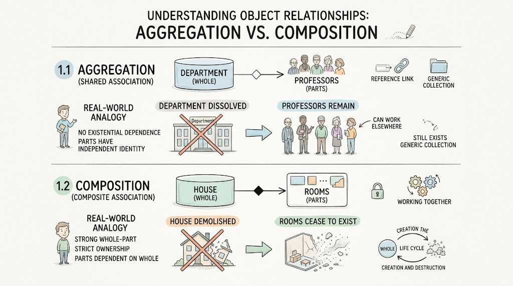 Aggregation vs. Composition in UML 2.0: A Complete Guide to Whole-Part Relationships