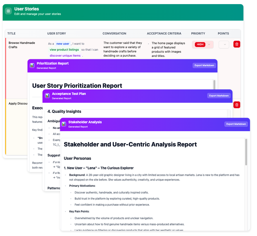 AI User Story (3Cs) Editor | Visual Paradigm
