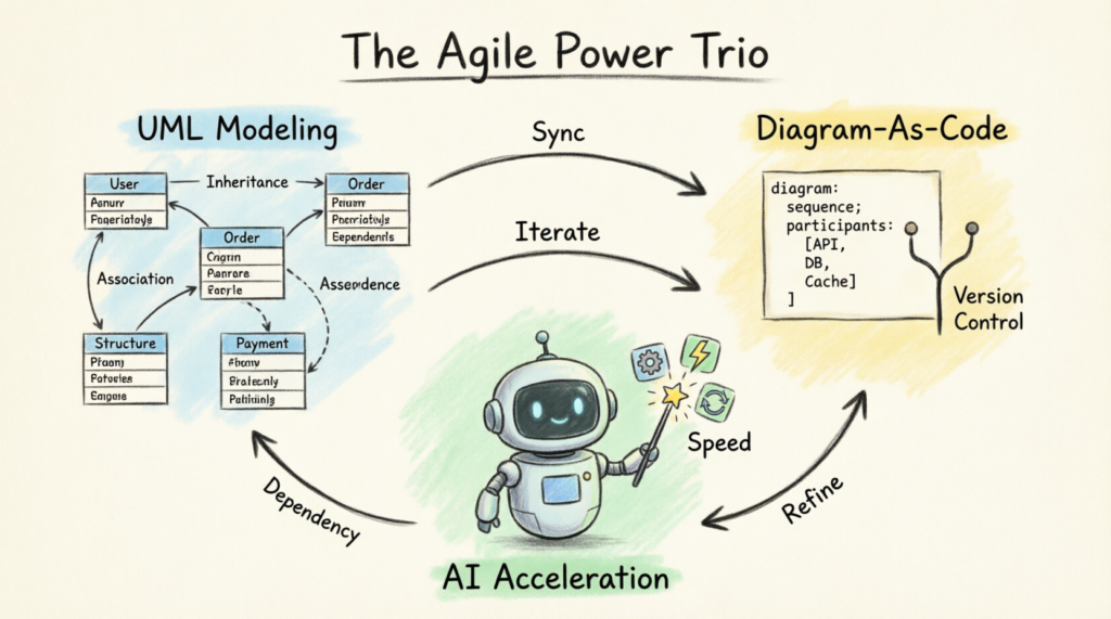 Architecting the Agile Future: A Beginner's Guide to UML, Diagram-as-Code, and AI-Powered Design