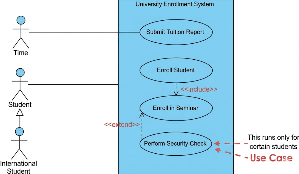 Use Case Diagram - University Enrollment System