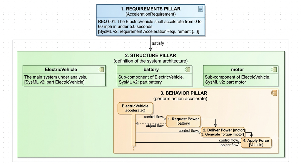 Bridging Requirements to Reality: A SysML v2 Case Study in Model-Based Systems Engineering