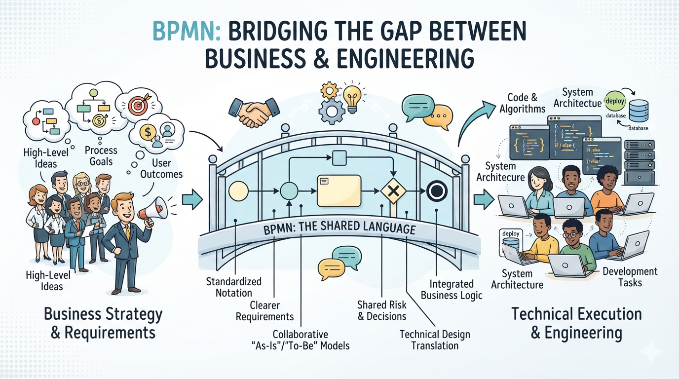 Bridging the Divide: How BPMN Unites Business Stakeholders and Engineering Teams