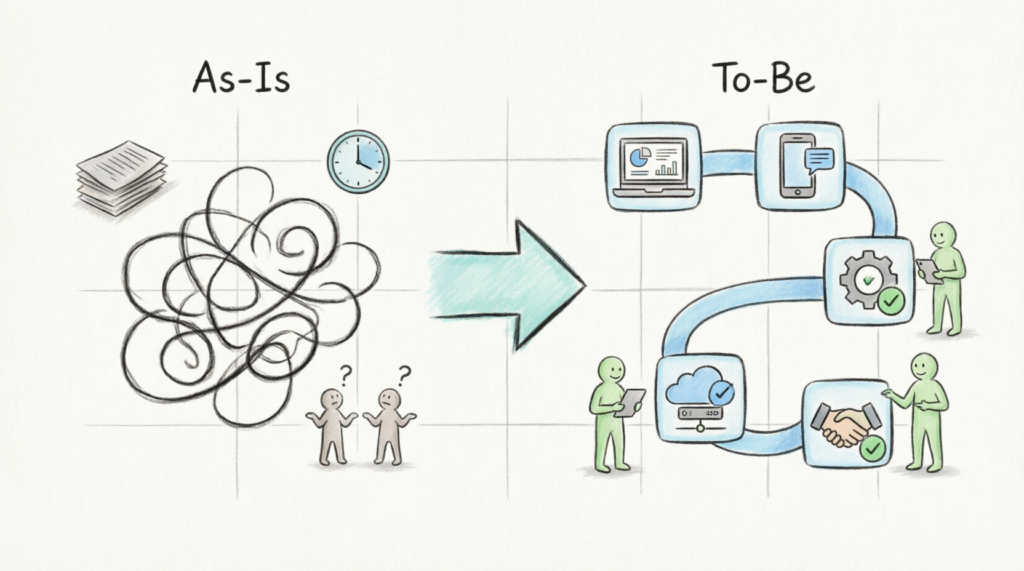 Bridging the Gap: A Comprehensive Guide to As-Is and To-Be Process Modeling with BPMN