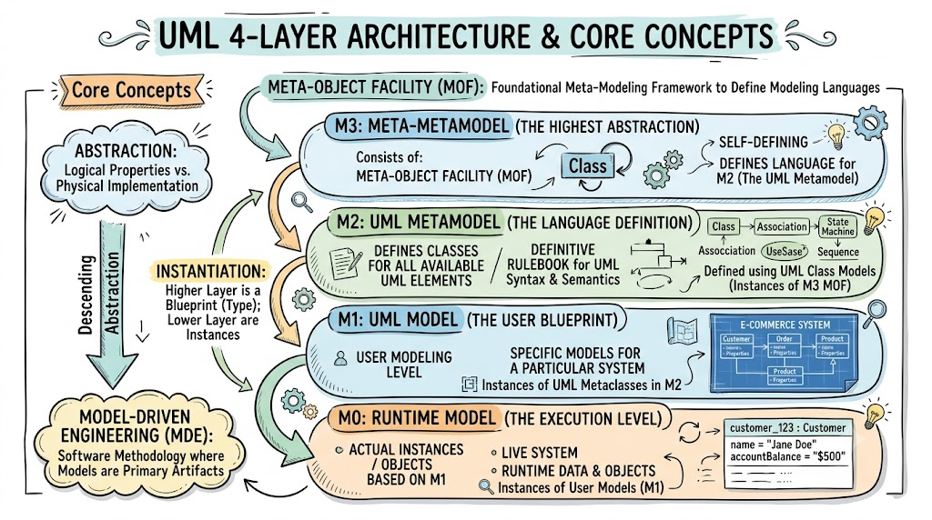 Demystifying the UML Four-Layer Architecture: A Comprehensive Guide to Model Abstraction