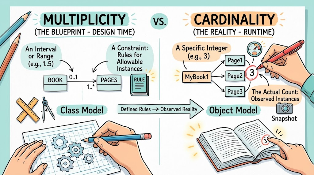 Demystifying UML 2.0: The Crucial Difference Between Multiplicity and Cardinality