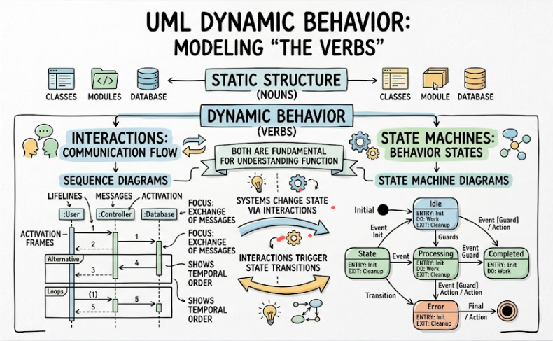 Demystifying UML Dynamics: A Comprehensive Guide to Interactions and State Machines