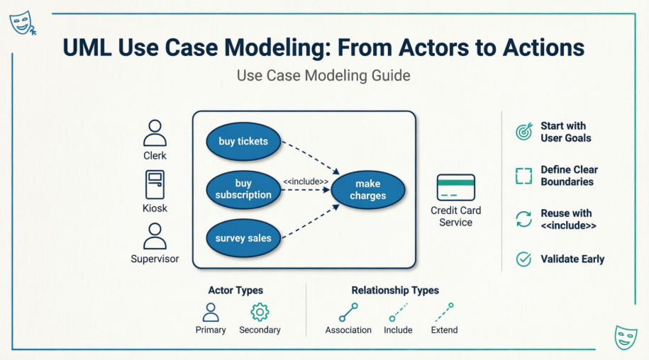 From Actors to Actions: Designing a Box Office System with UML Use Case Modeling