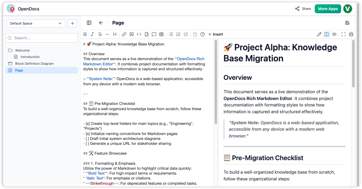 OpenDocs - AI-Powered Knowledge Platform