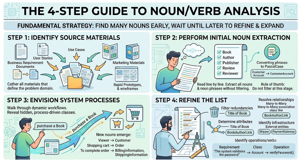 Visual Paradigm: The 4-Step Guide To Noun/Verb Analysis - Object Identification
