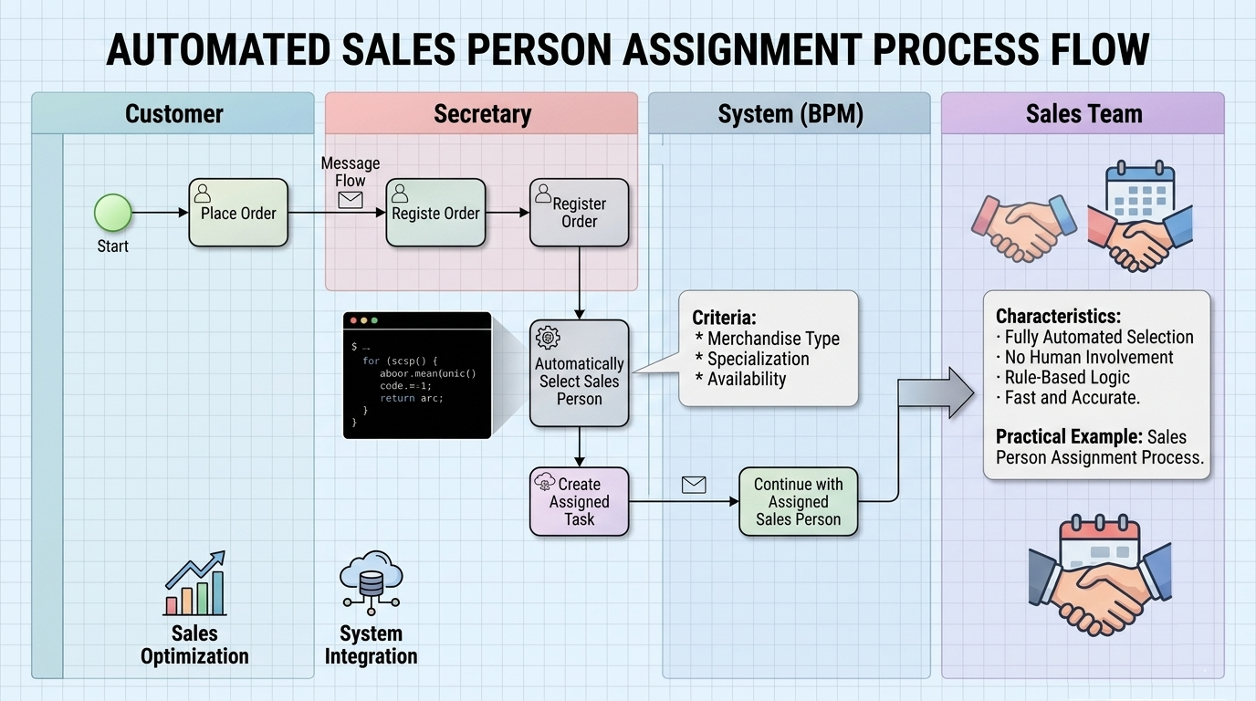 Visual Paradigm: Automated Sales Person Assignment Proccess Flow