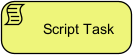 A BPMN Script Task shape