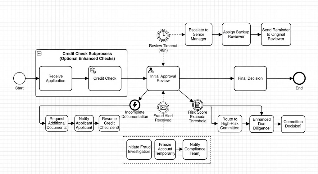 Loan Application Process with Secondary Approval