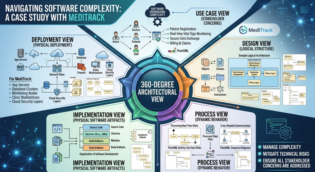 Mastering Software Architecture: A 360-Degree Perspective Using UML's Five Interlocking Views