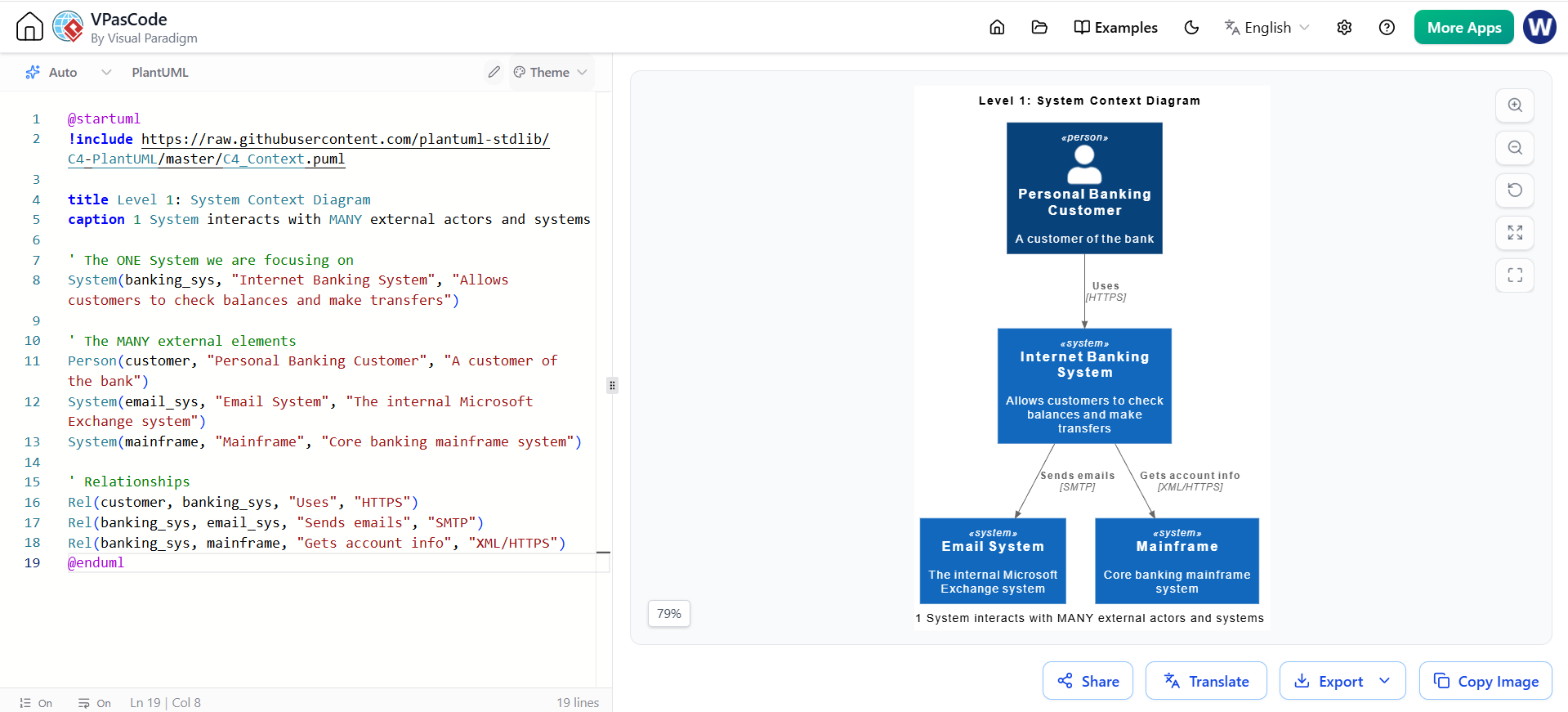 VPasCode Editor: Level 1: System Context