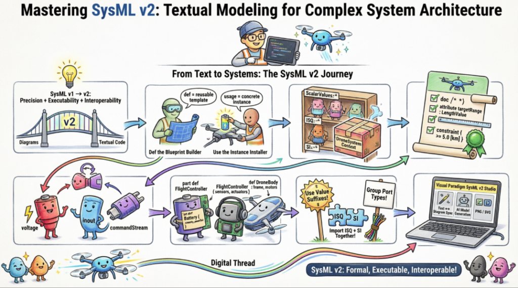 Mastering SysML v2: A Practical Case Study in Textual Modeling for Complex System Architecture