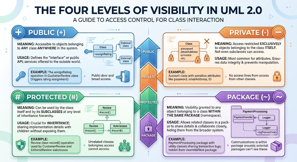 Mastering UML 2.0 Visibility: The Complete Guide to Encapsulation and Access Control