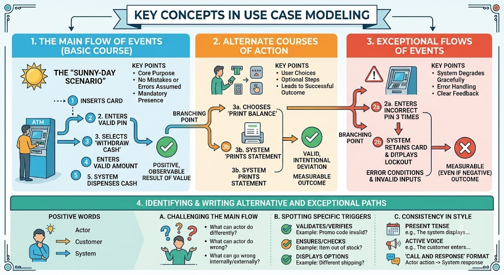 Mastering UML Use Case Flows: A Comprehensive Guide to Main, Alternate, and Exceptional Paths