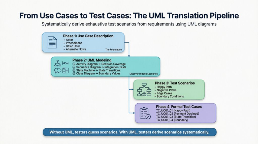 The Comprehensive Guide: From Use Case to Test Case via UML