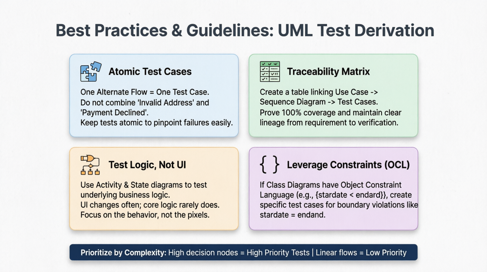 Best Practices & Guidelines: UML Test Derivation