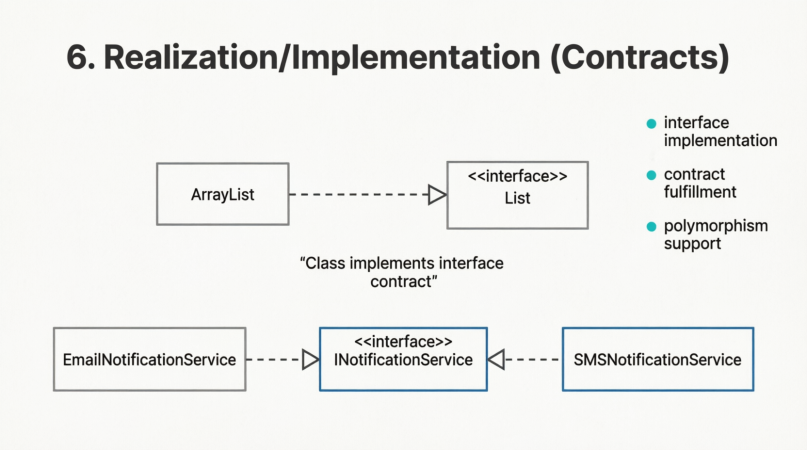 UML Realization/Implementation (Contracts)