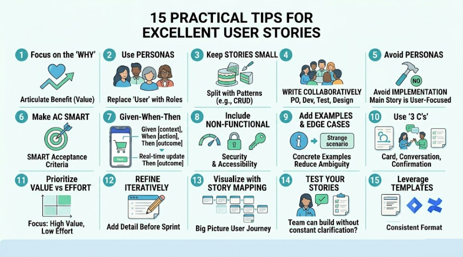 15 Practical Tips and Tricks for Writing Excellent User Stories