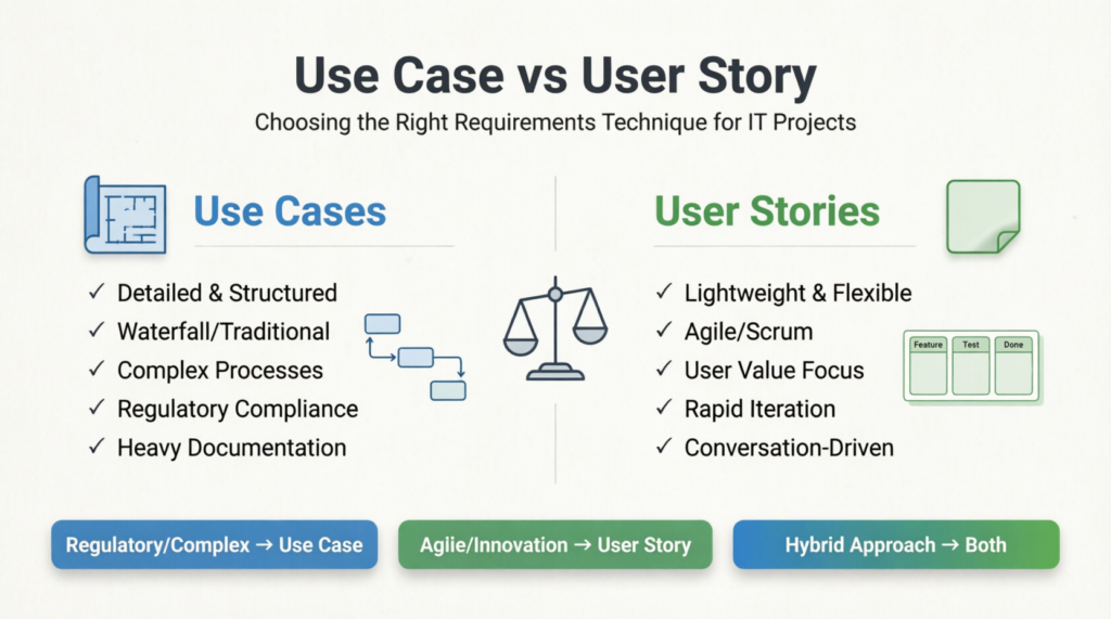 Use Case vs User Story: A Comprehensive Guide for IT Projects
