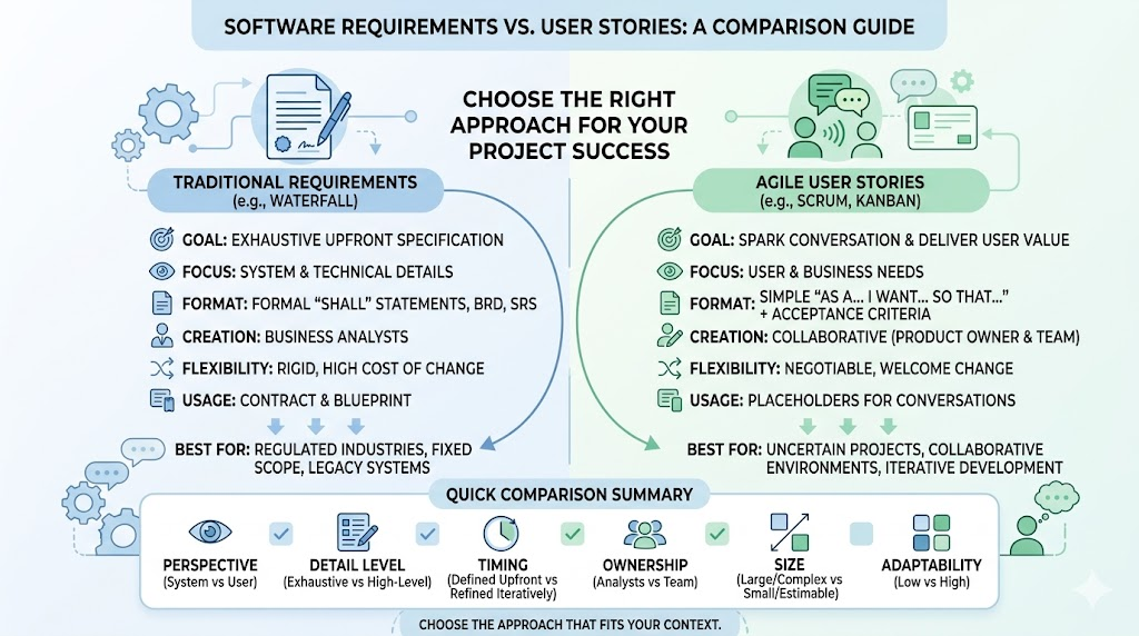 User Stories vs Requirements: Key Differences in Agile Projects