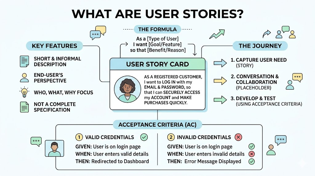 What are user stories?