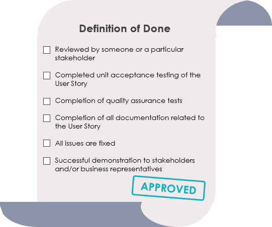 Definition of Done (DOD)