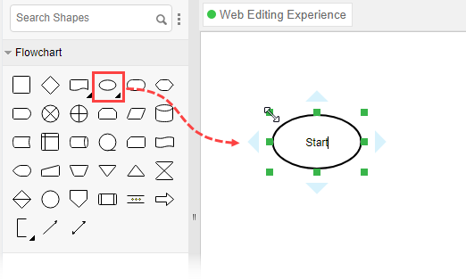 Create flowchart start symbol